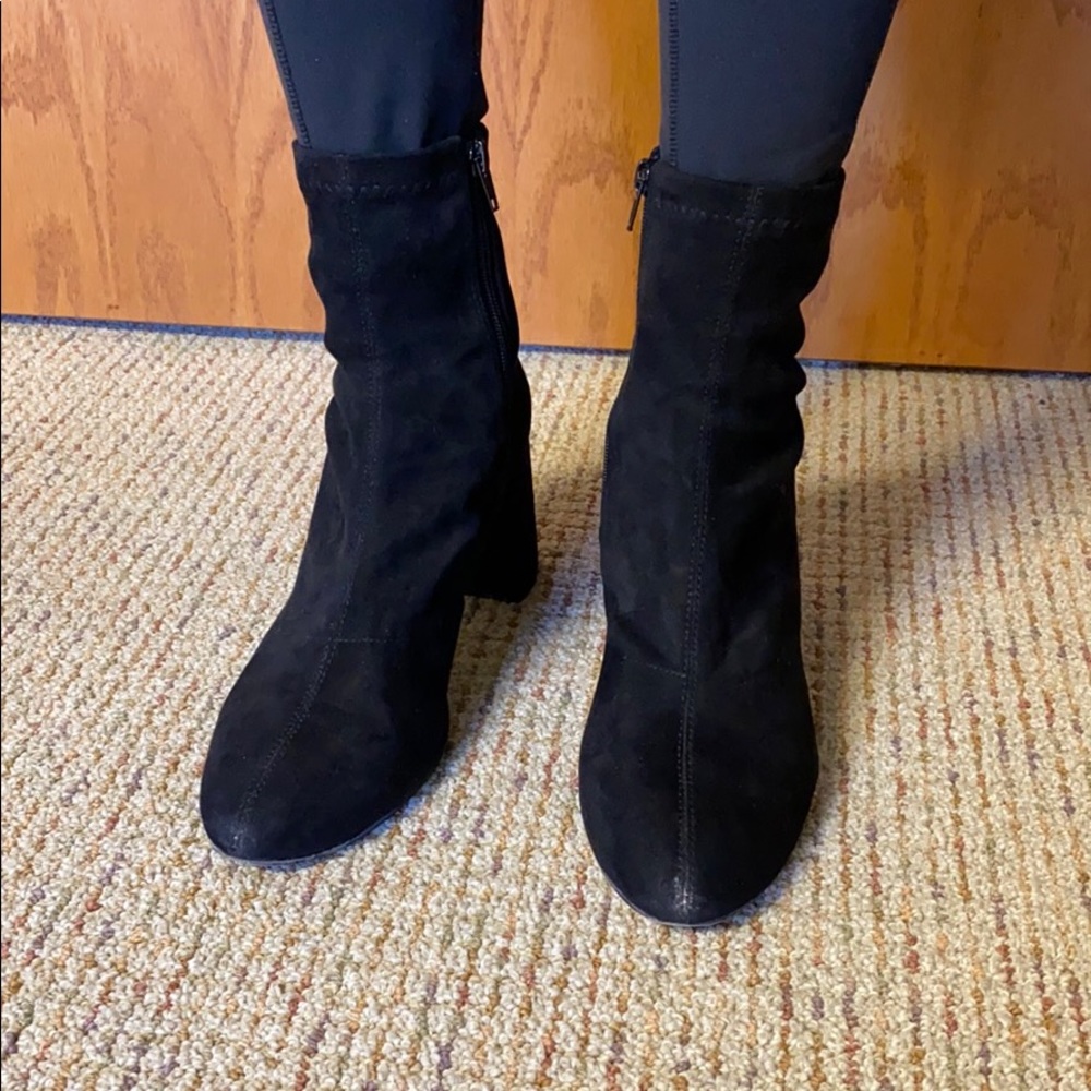 Black Zip Up Booties - image 1
